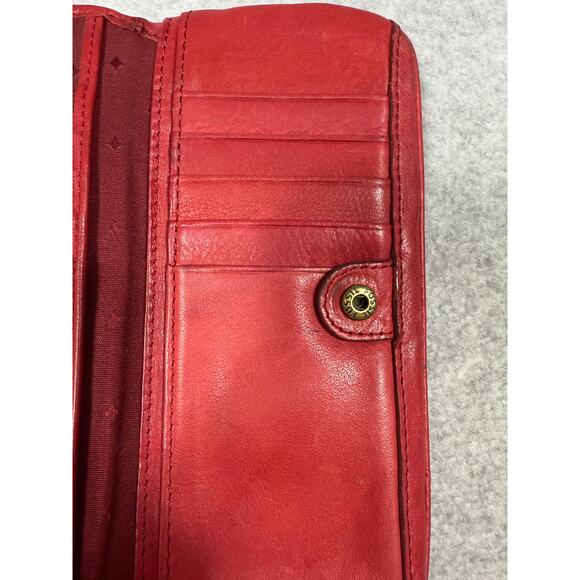 Fossil Red Leather Zipper Wallet - Picture 9 of 15